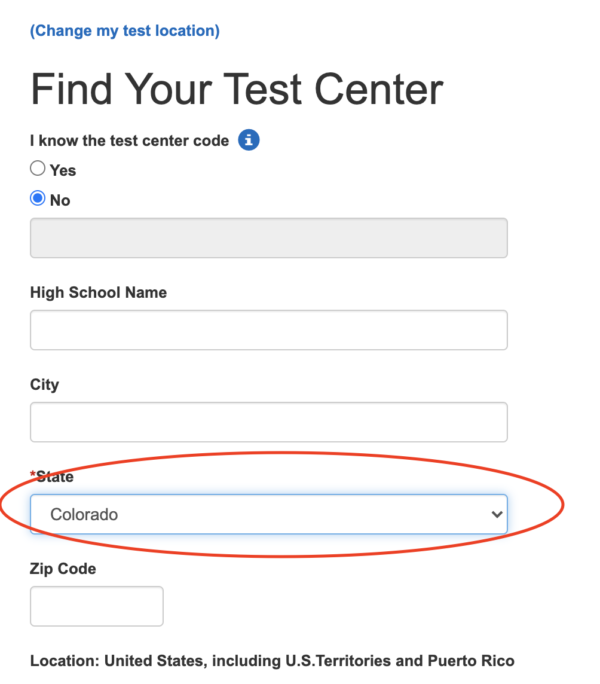 Fall SAT Registration