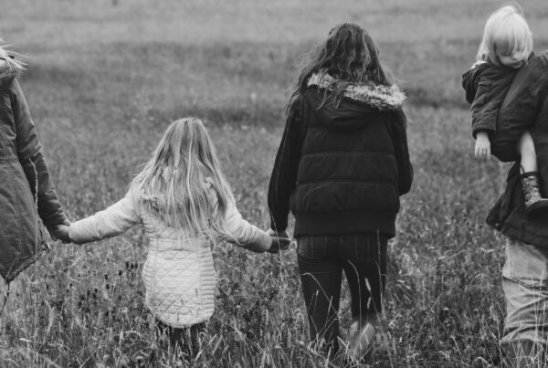 Family,Walking,Field,Nature,Togetherness,Concept